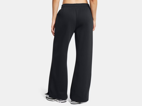 UA Icon Fleece Wide Leg Pants- Black