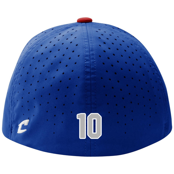 Palmetto Spartans Flex Fit Cap- White/Royal Blue/Scarlet