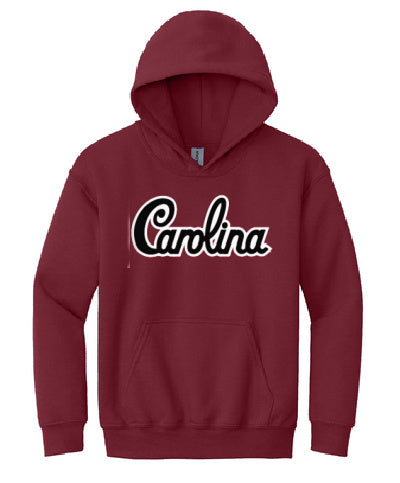 South Carolina Gamecocks "Carolina" Script Hoodie- Youth/Garnet