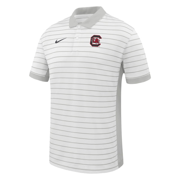 Men's Nike White South Carolina Gamecocks Dri-FIT Victory Stripe Polo