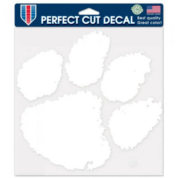 Clemson Paw Decal White