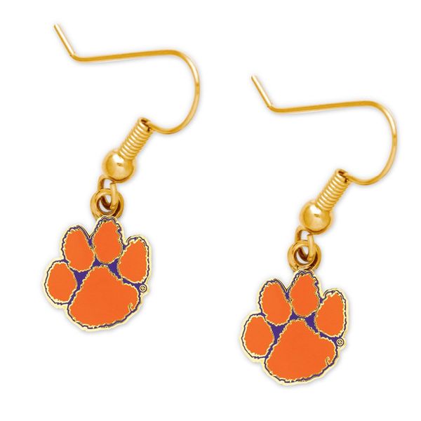 Clemson Tigers Paw Earrings