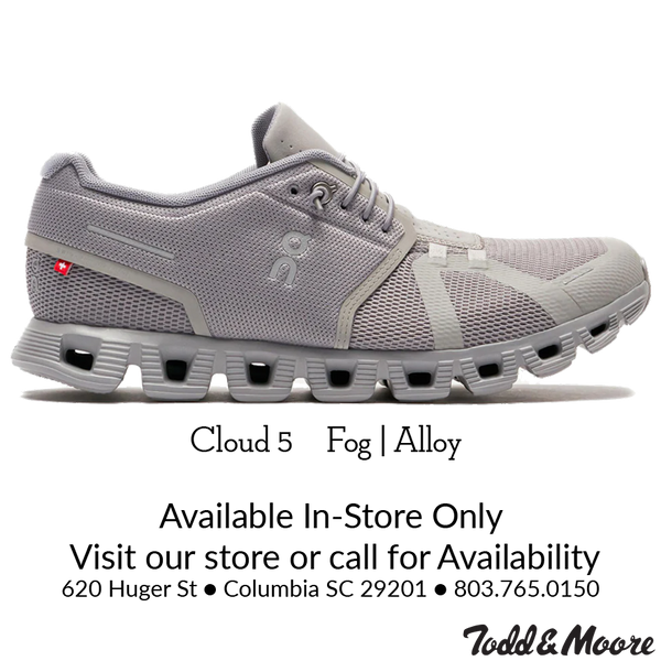 On Men's Cloud 5 Fog|Alloy