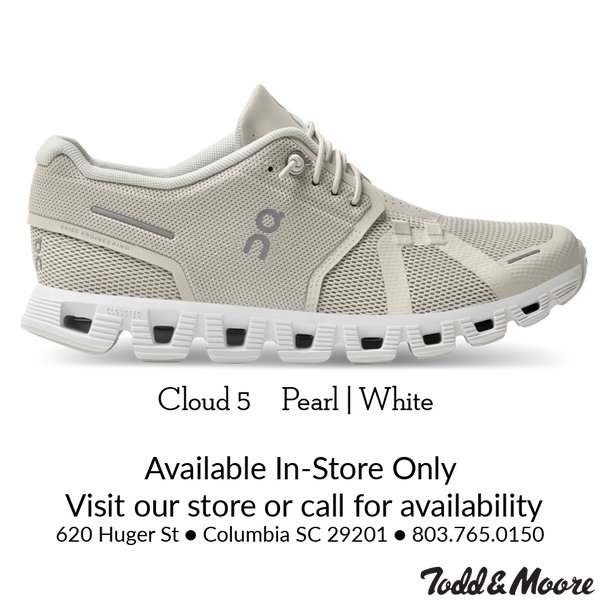 On Women's Cloud 5 Pearl|White