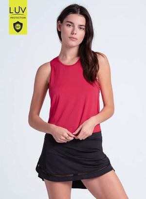 Lucky In Love Court Drip Tank - Hot Pink
