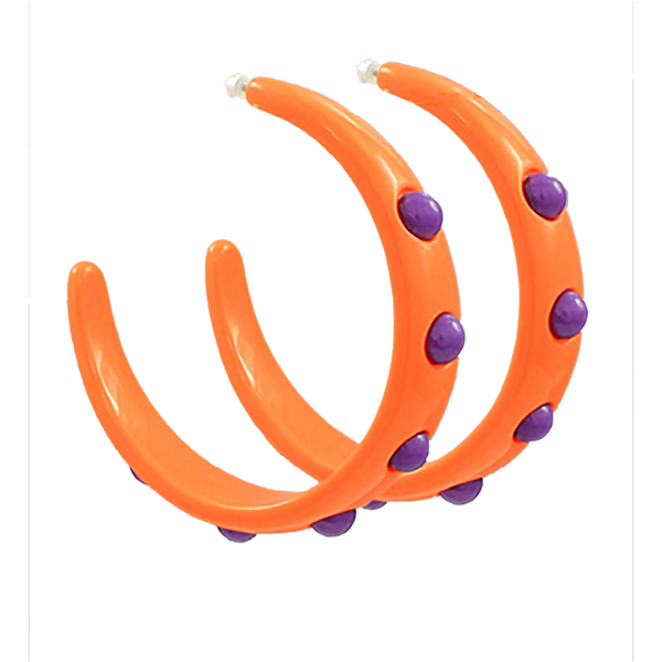 Clemson Game Day Dotted Ball Hoops Large