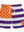 Clemson Tiger Orange, Purple & White  Flag Swim Trunks