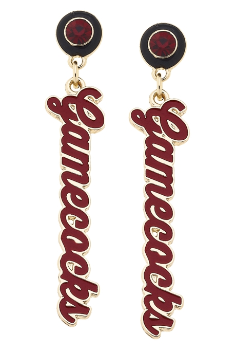 South Carolina Gamecocks Autograph Enamel Earrings