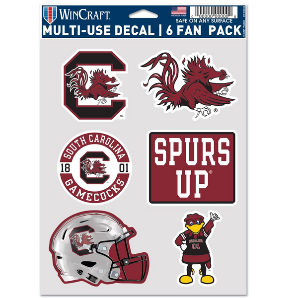 Gamecocks Multi Decal 6-Pack