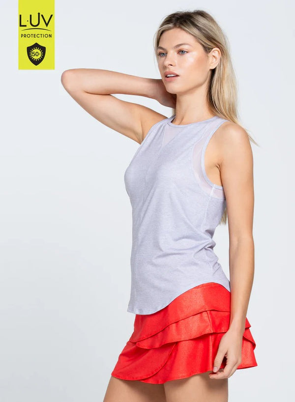 Lucky In Love Chill Out Tank - Heather Grey