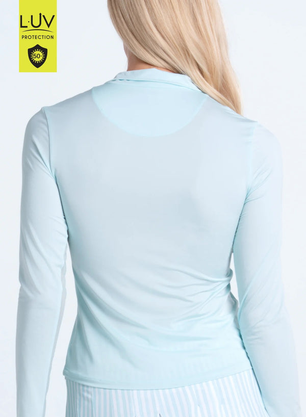 Lucky In Love Free Play Zip Long Sleeve - Wave