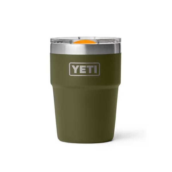 Yeti Rambler 16oz Cup- Olive/King Crab Orange