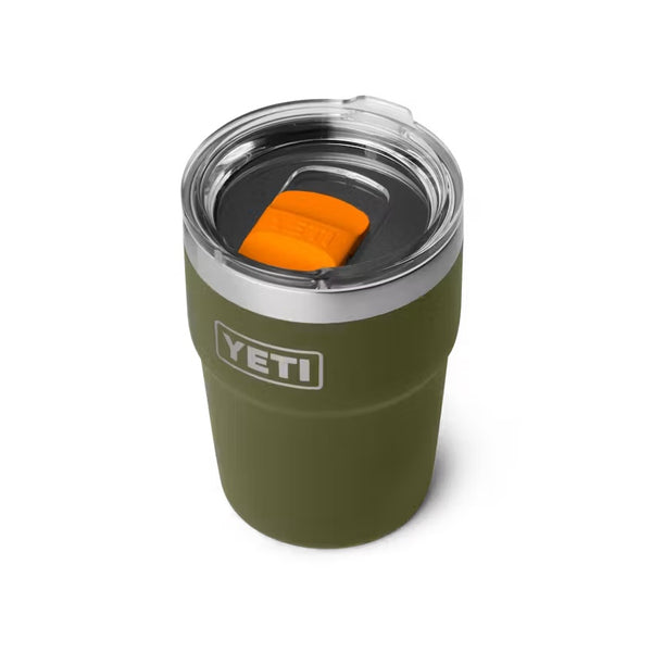 Yeti Rambler 16oz Cup- Olive/King Crab Orange
