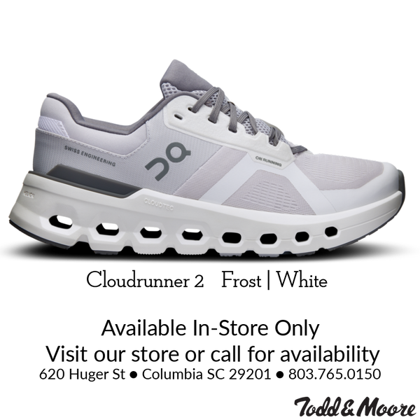 On Women's Cloudrunner 2 Frost|White