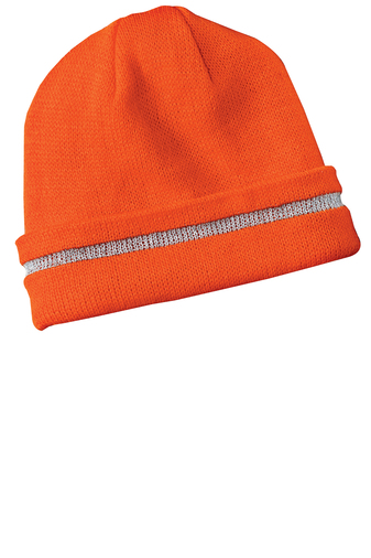 Enhanced Visibility Beanie with Reflective Stripe (2 Colors)