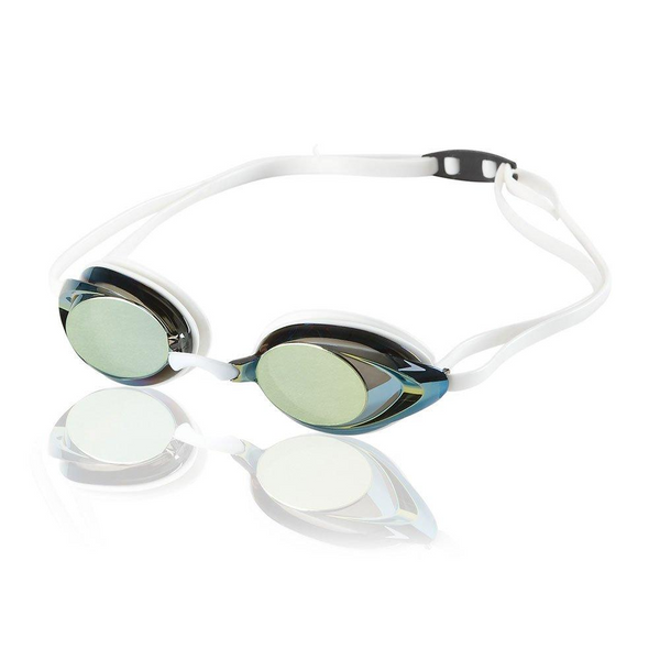 Speedo Vanquisher 2.0 Mirrored Goggles in Gold/White