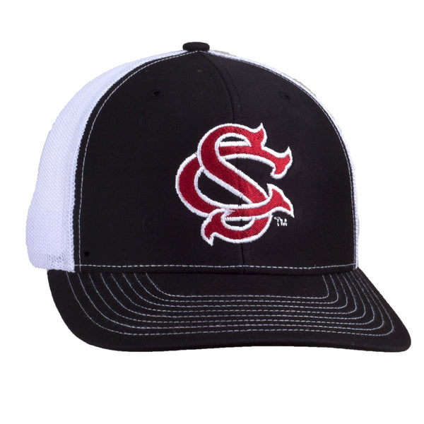 Carolina Gamecocks SC Logo Richardson Mesh Hat - Black/White