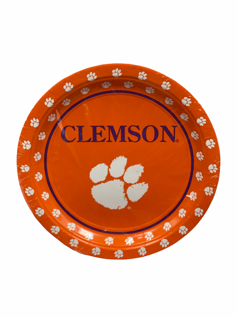 Clemson Tigers 9" Dinner Paper Plates