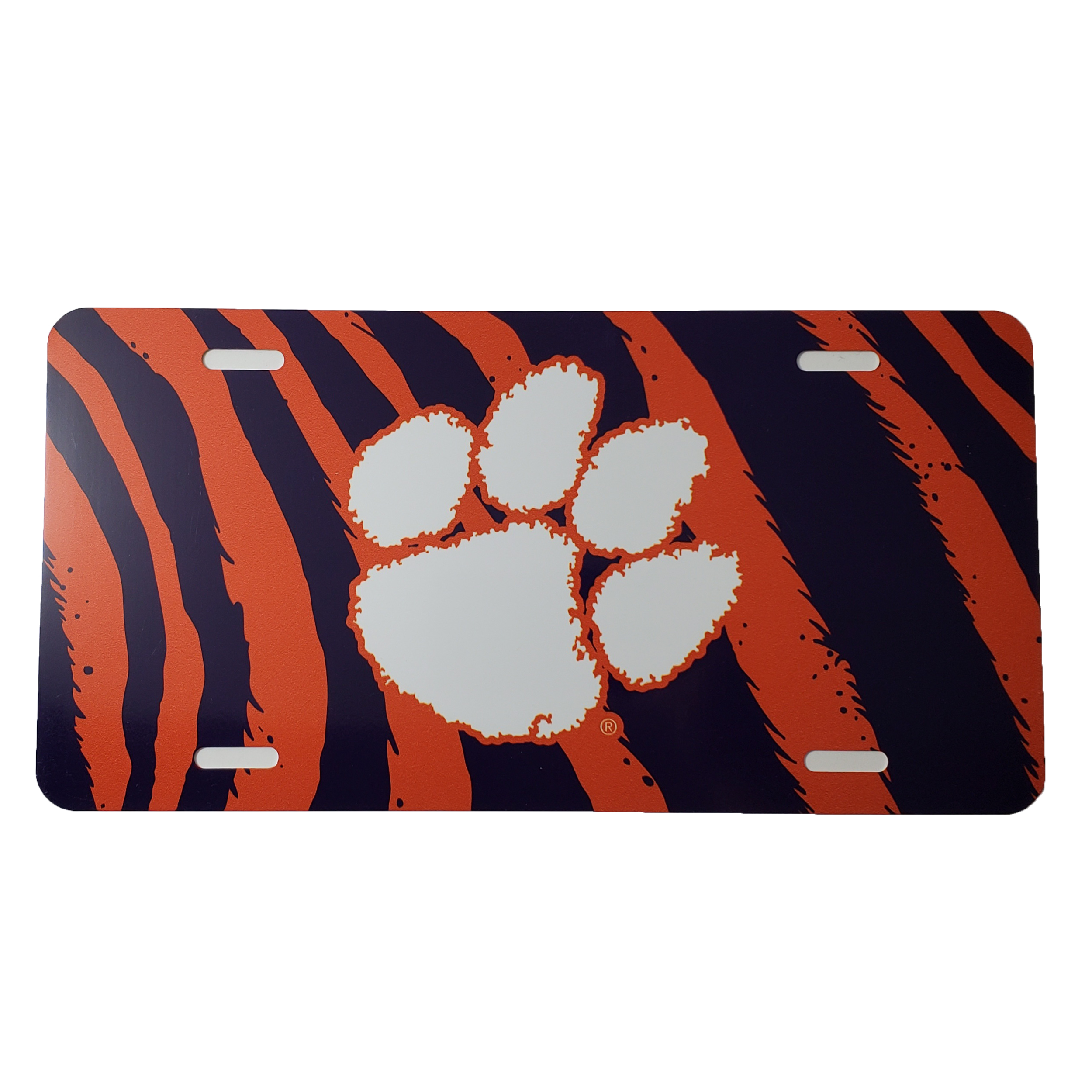Clemson Paw Stripes License Plate ToddandMoore
