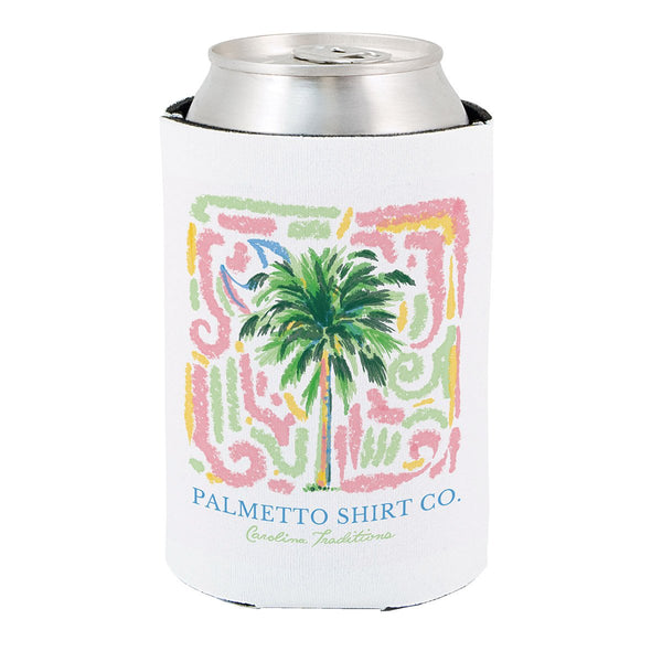 South Carolina Watercolor Palmetto Reversible Koozie